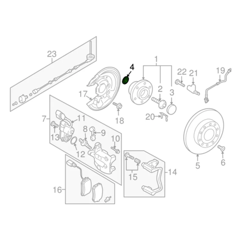 Втулка в сборе подшипник заднего колеса прокладка подшипника для VW Volkswagen WHT000412 WHT