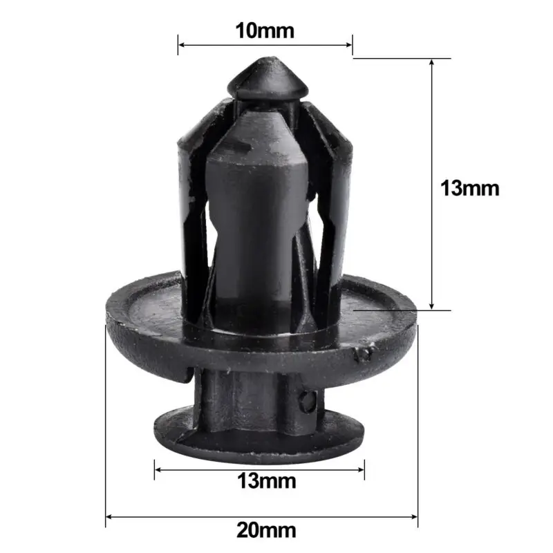 

50pcs Car Rivet Black Nylon Auto Bumper Retainer Screw Fender Cover Fastener Bumper ​Clips Retainer Car Accessorie For Honda