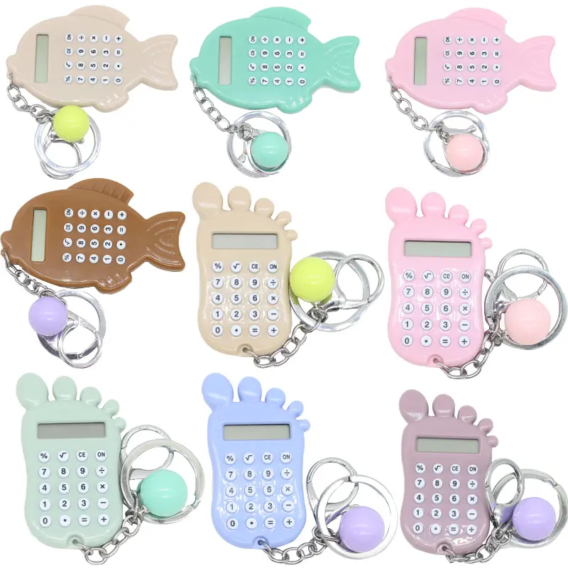 Корейский мультфильм мини калькулятор карты милый портативный студенческий