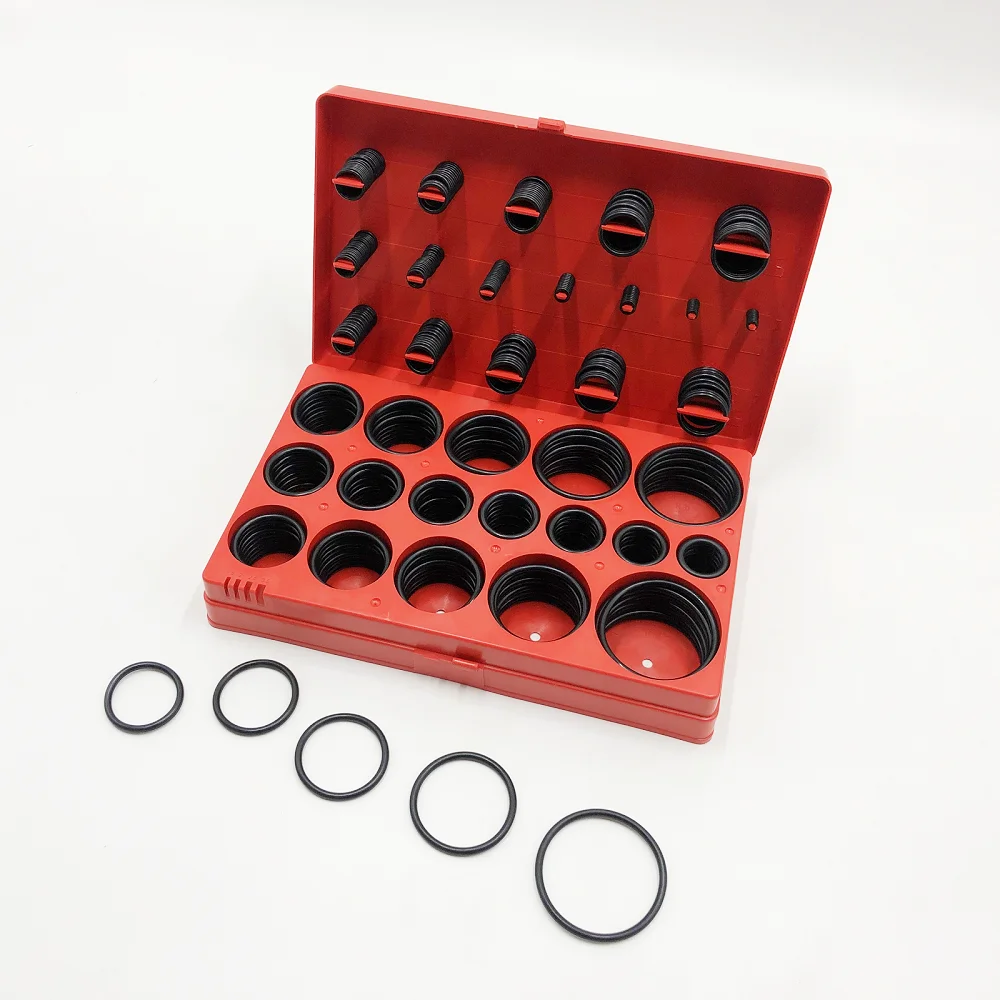 

NBR70 Metric 419 pcs O Ring Kit Rubber Seal Gasket Universal Rubber O-ring Assortment Set R01-R32 BUND 70 DUROMETER O-RING KIT