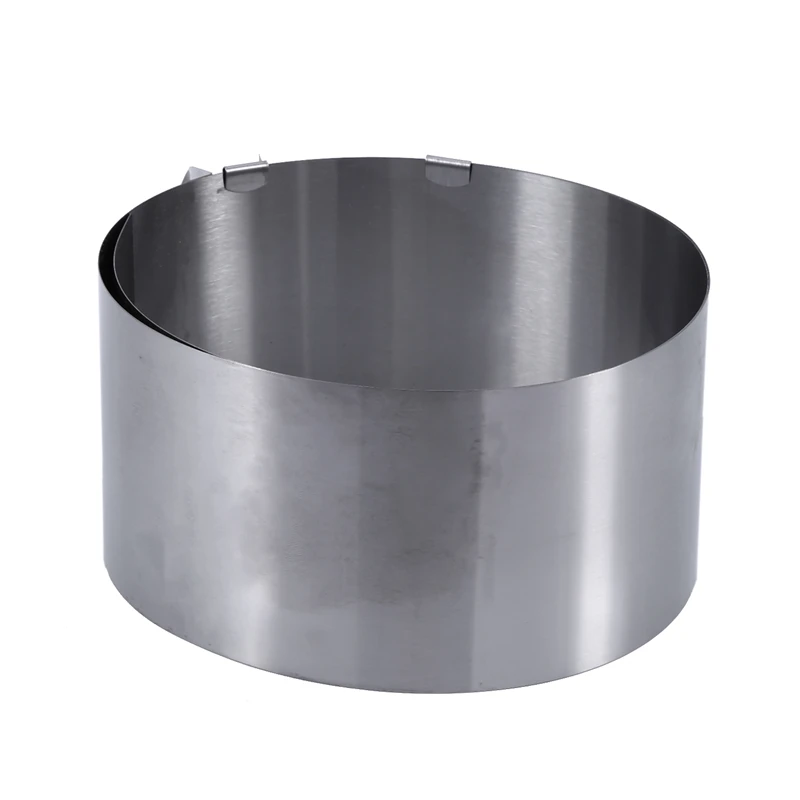 Retractable Stainless Steel Circle Mousse Ring Cake Baking Tool Set Size Shape Adjustable Bakeware Silver | Дом и сад