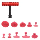 Инструменты для ремонта, 10 шт. насадок для вытягивания клея + 1 шт. Т-образный клей, инструменты для вытягивания вмятин, набор инструментов для ремонта вмятин без покраски