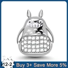 Бусина-Шарм Смеющийся Кот Тоторо из серебра 925 пробы для браслетов и ожерелий Pandora