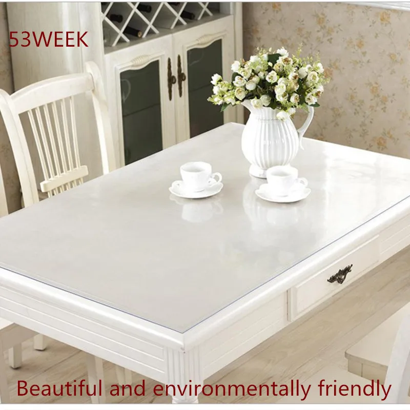 ПВХ 1 0 мм скатерть из мягкого стекла прозрачность Водонепроницаемая