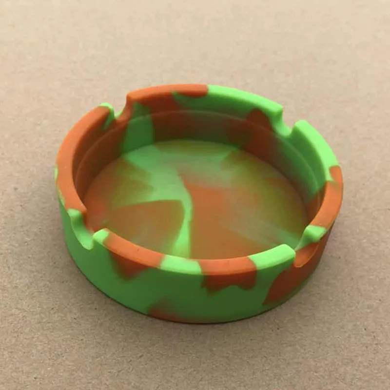 Силиконовый мягкий круглый пепельница Портативный анти-обжигающий держатель