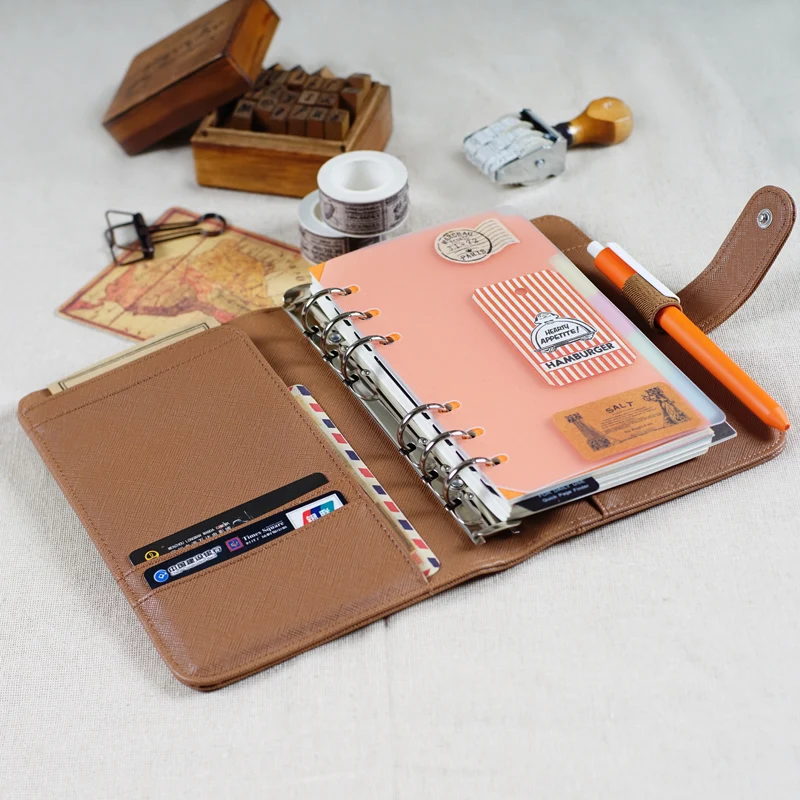 Персональный органайзер Macaroon полый кожаный деловой офисный спиральный