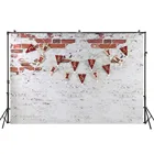 Фон для фотосъемки винтажная кирпичная стена с рождественскими декорациями фон для новорожденных малышей портрет на день рождения Реквизит W-4323