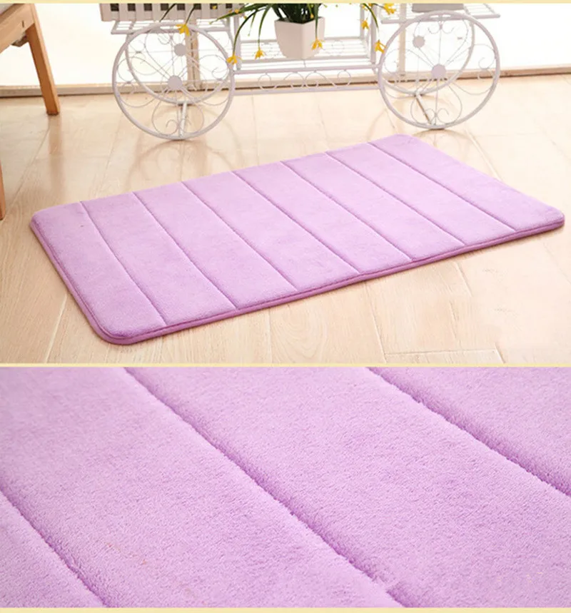 

Bathroom Non-Slip Mat Thick Coral Fleece Memory Foam Memory Absorbent Mat Bedroom Anti-Slip Mat Kitchen Pad Pedal Pad
