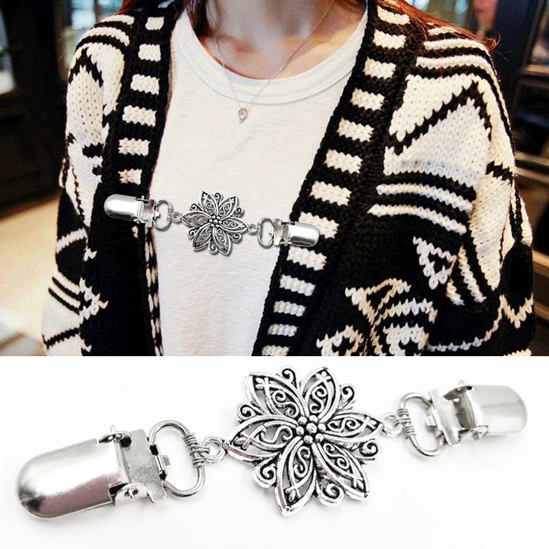 Зажимы для кардиганов рубашек застежки женщин жилет свитер шаль утка зажимы в