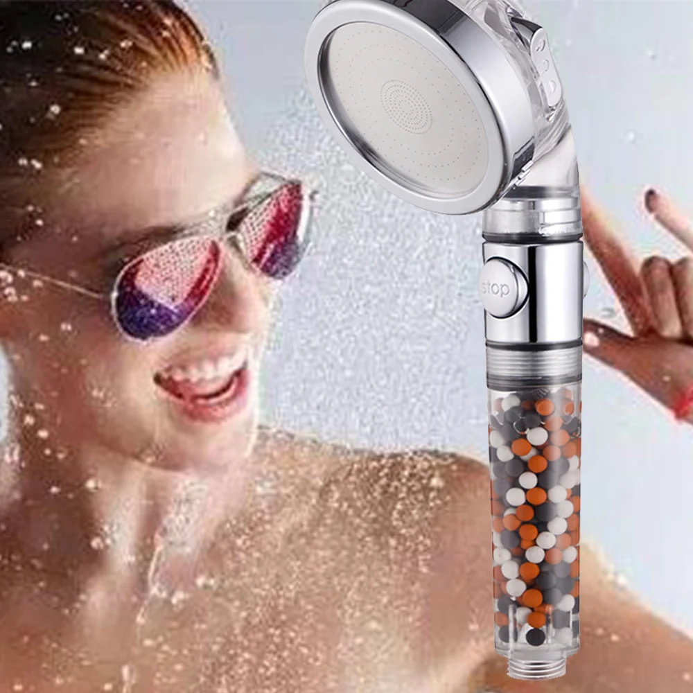 

Bathroom Nozzle Shower Head Bathroom Accessories 3 modes Adjustable Jetting Water Saving Rainfall ABS Chrome Shower Head