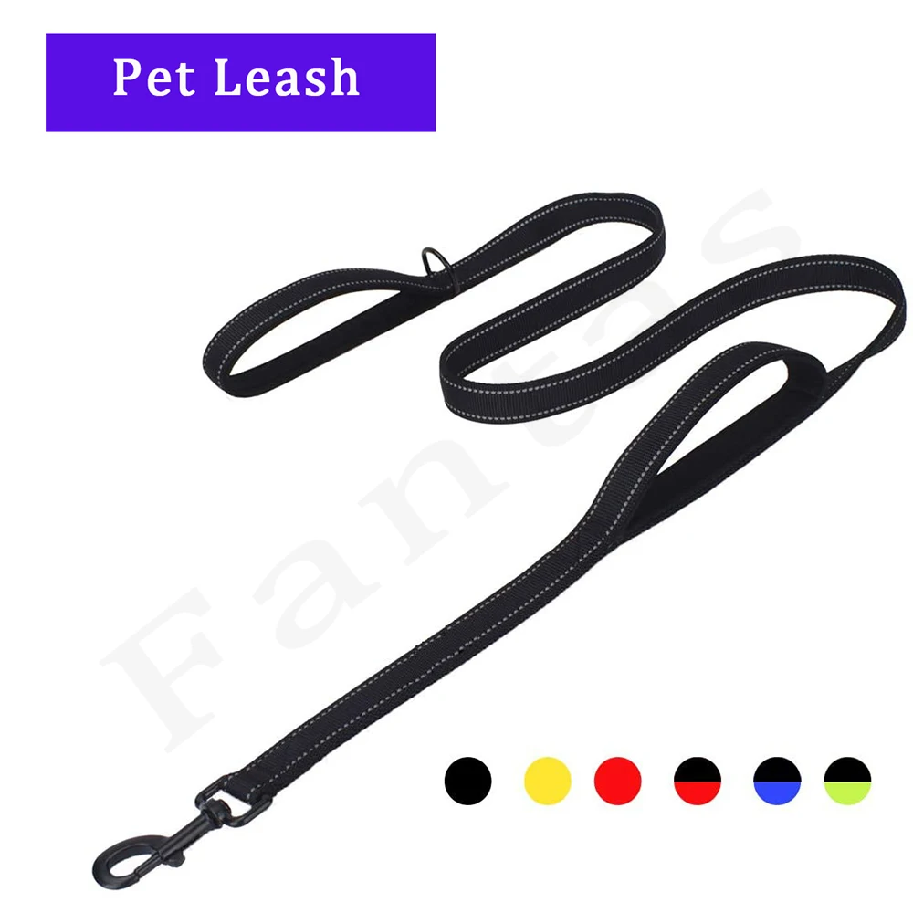 Светоотражающий Поводок для собак 2 мягких ручки 1 5 м|Поводки| |