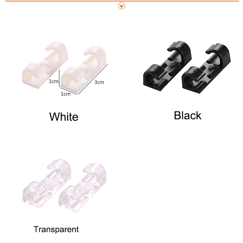 

20pcs Wire Cable Management Organizer Desktop & Workstation Cord Clips Management Holder Data Telephone Line Cable Winder Sleeve