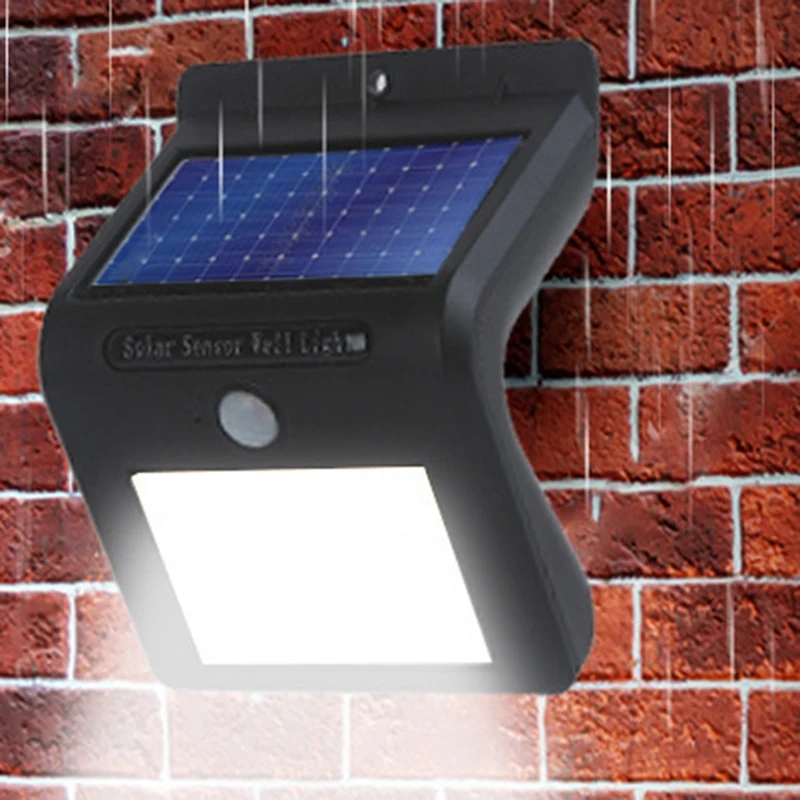 Черный PIR сенсор Светодиодная лампа для газона солнечный энергетический