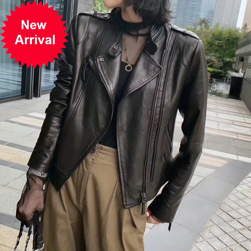 

Genuine leather jacket for women short 2020 Autumn new all-match Korean locomotive sheepskin jacket