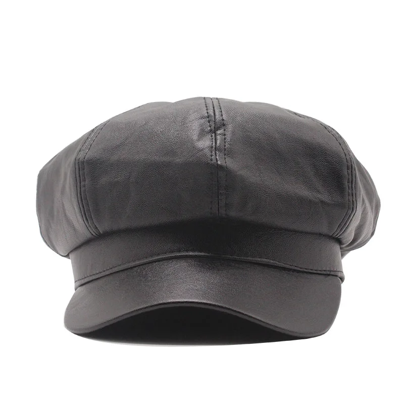 Кепка унисекс из натуральной кожи цвет в ассортименте 100%|Женские береты| |
