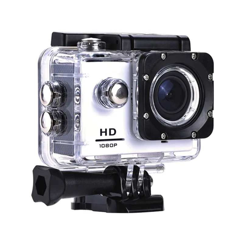 White Action Camera Go Pro Экшн-камера 1080P Ultra HD спортивная экшн-видеокамера s 140D Подводная Водонепроницаемая камера Автомобильная камера мини-камера - Цвет: White Action Camera