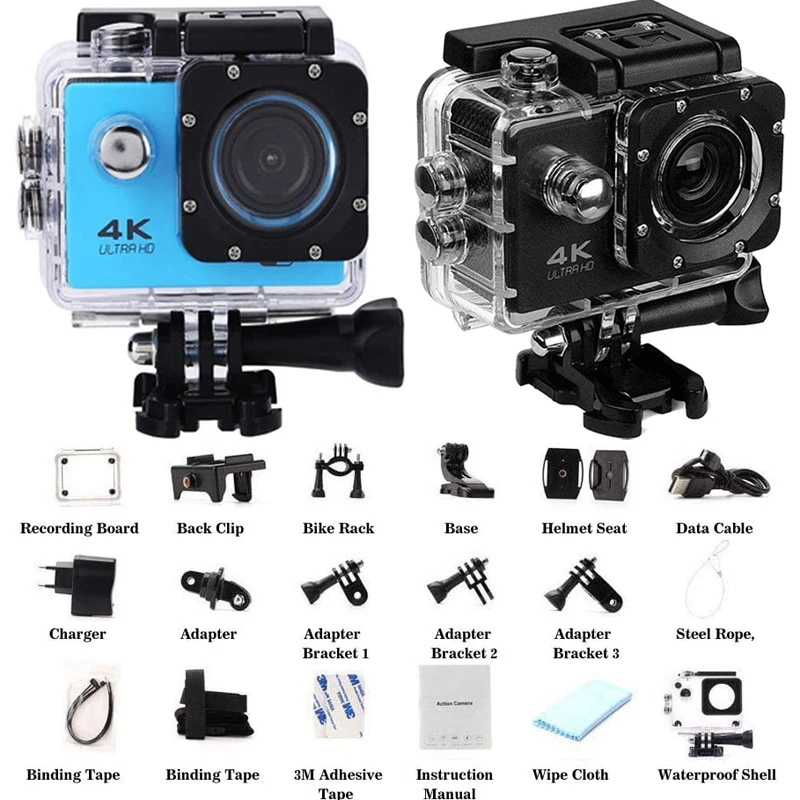 

Экшн-камера Ultra HD 4K/30fps, Wi-Fi, 2,0 дюйма, 170D