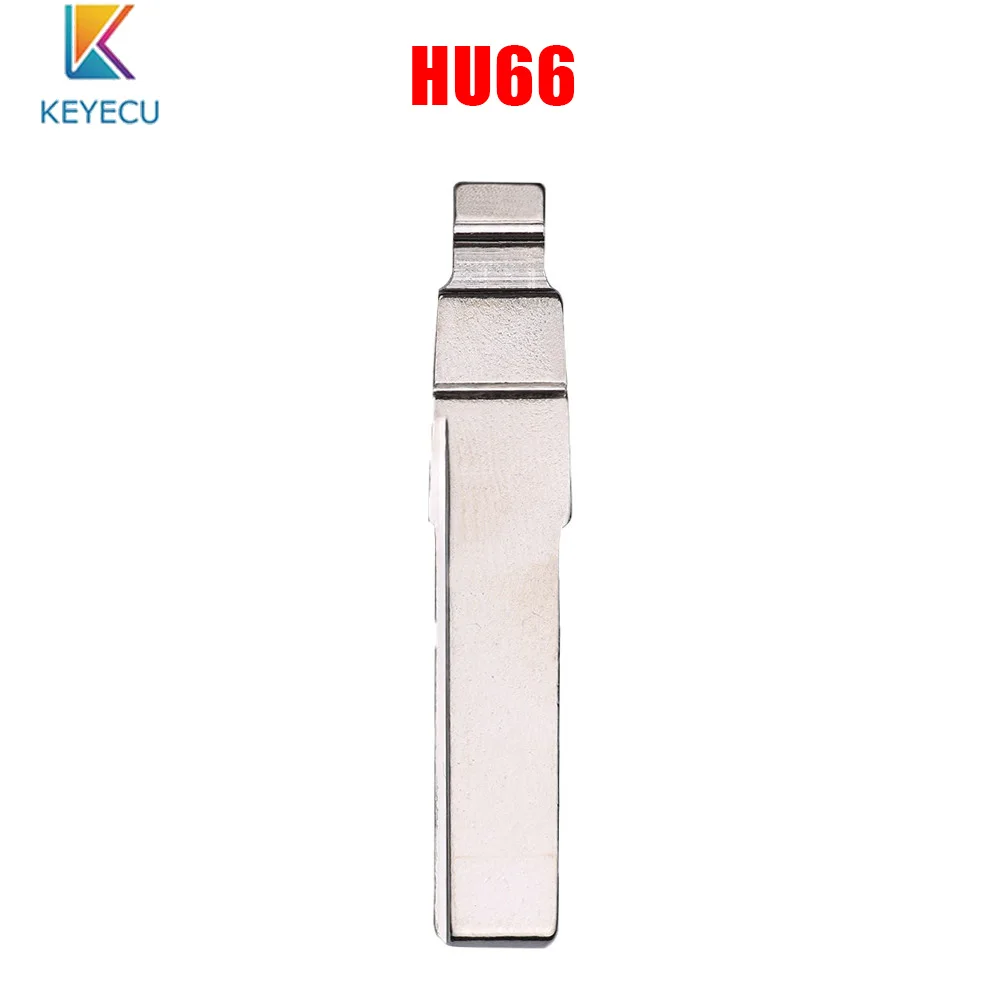 

KEYECU 10 шт. Универсальные пульты дистанционного управления для VW , HU66 необработанные лезвия для Audi, Skoda, Volkswagen