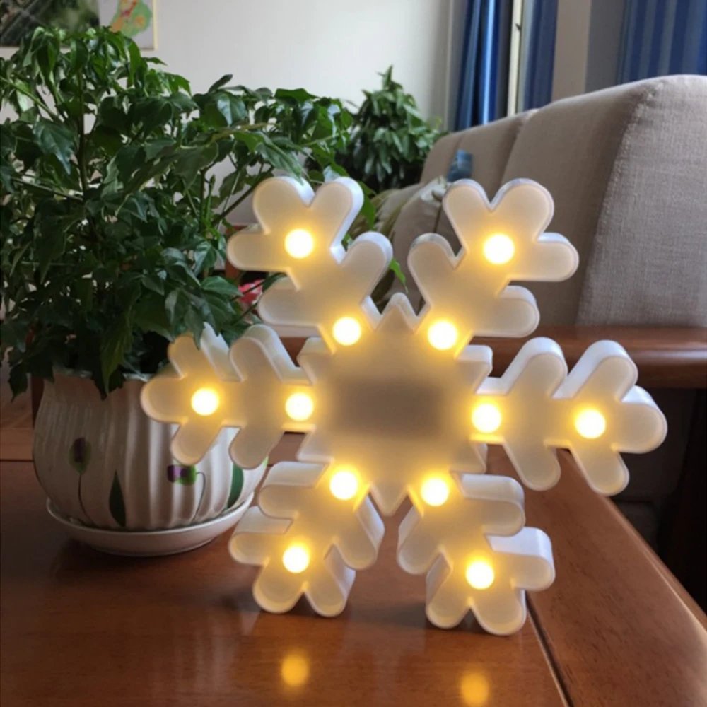 

Creative LED Snowflake Light Battery Operated Night Lamp Wedding Christmas Party 25*25cm Decoration Light for Home