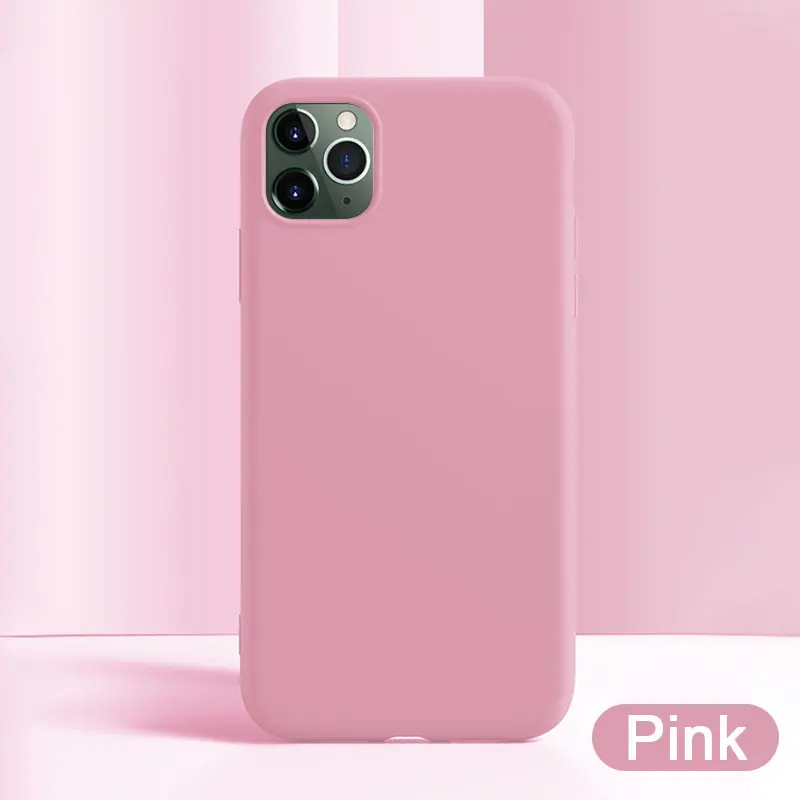 Ультратонкий прозрачный силиконовый чехол для телефона для iphone 11 Pro Max чехол для iphone XR XS Max X 7 8 6 6S Plus мягкая прозрачная задняя крышка из ТПУ - Цвет: Pink