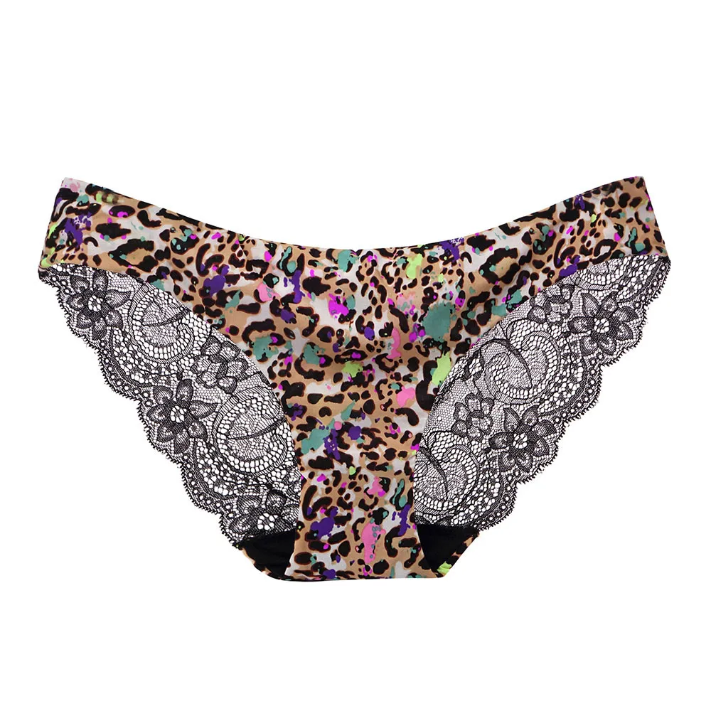 Цветочный принт сексуальные трусики для женщин кружевное нижнее белье с низкой