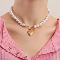 2022 valentine%e2%80%99s day cover can be opened love simple ot buckle baroque pearl necklace ladies niche design sense