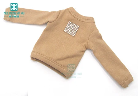 XB--023--F Одежда для куклы подходит 1/6 28-30 см blyth Azone OB23 OB24 модная Толстовка розовый, черный, белый, коричневый - Цвет: XB--023--F