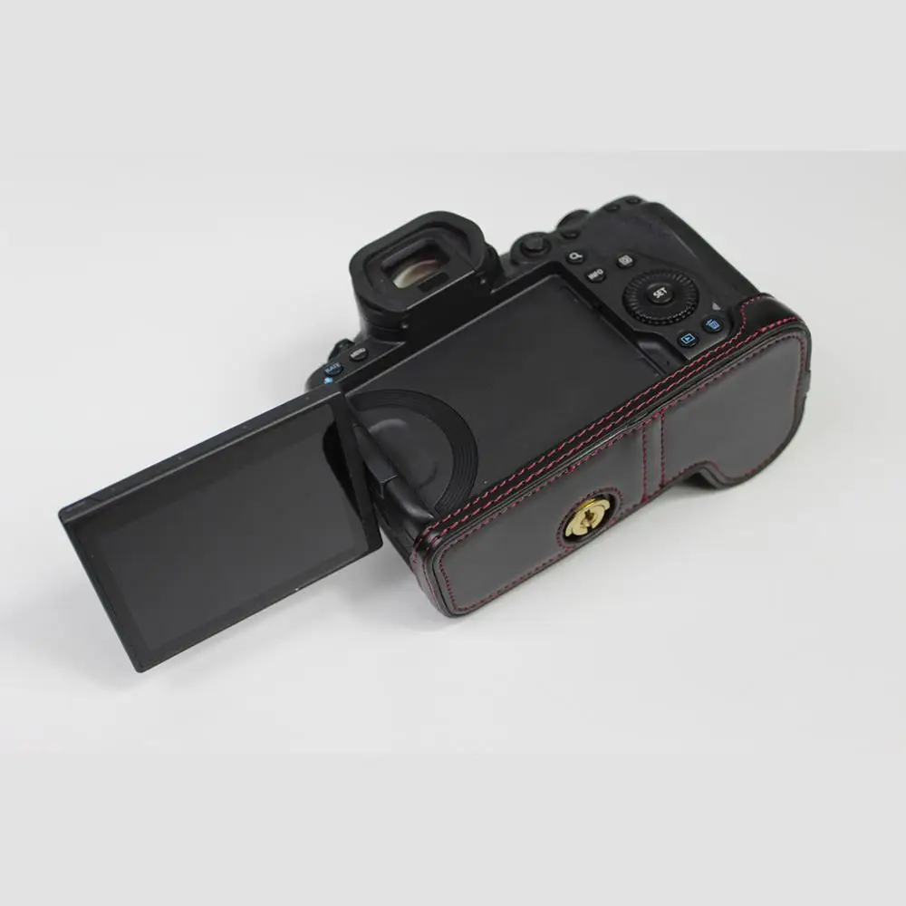 Чехол из искусственной кожи для камеры Canon EOS R5 R6 MarkII R6II защитная ручка Половина