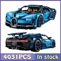 4031pcs 18 model super racing car chiron static building blocks bricks set kids toys for children boys christmas gifts