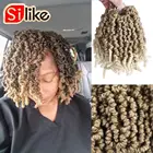 Волосы для наращивания, короткие, 6 дюймов, вязаные крючком, 10 дюймов, синтетические, пушистые, Предварительно скрученные, Пружинные