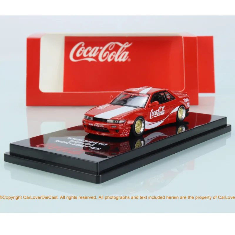 1/64 Diecast Model Car Coke Painting Nissan Silvia S13 Rocket Bunny V2 Perfect Collection Show Toy Holiday Gift | Игрушки и хобби