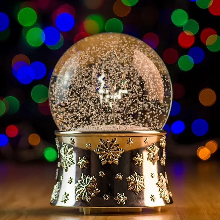 Простой и современный зимний Снежный шар музыкальная шкатулка механизм