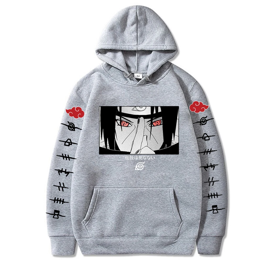 

2021 Fashion Hoodies Streetwear Itachi Pullover Sweatshirt Men Fashion Autumn Winter Hip Hop Hoodie Pullover