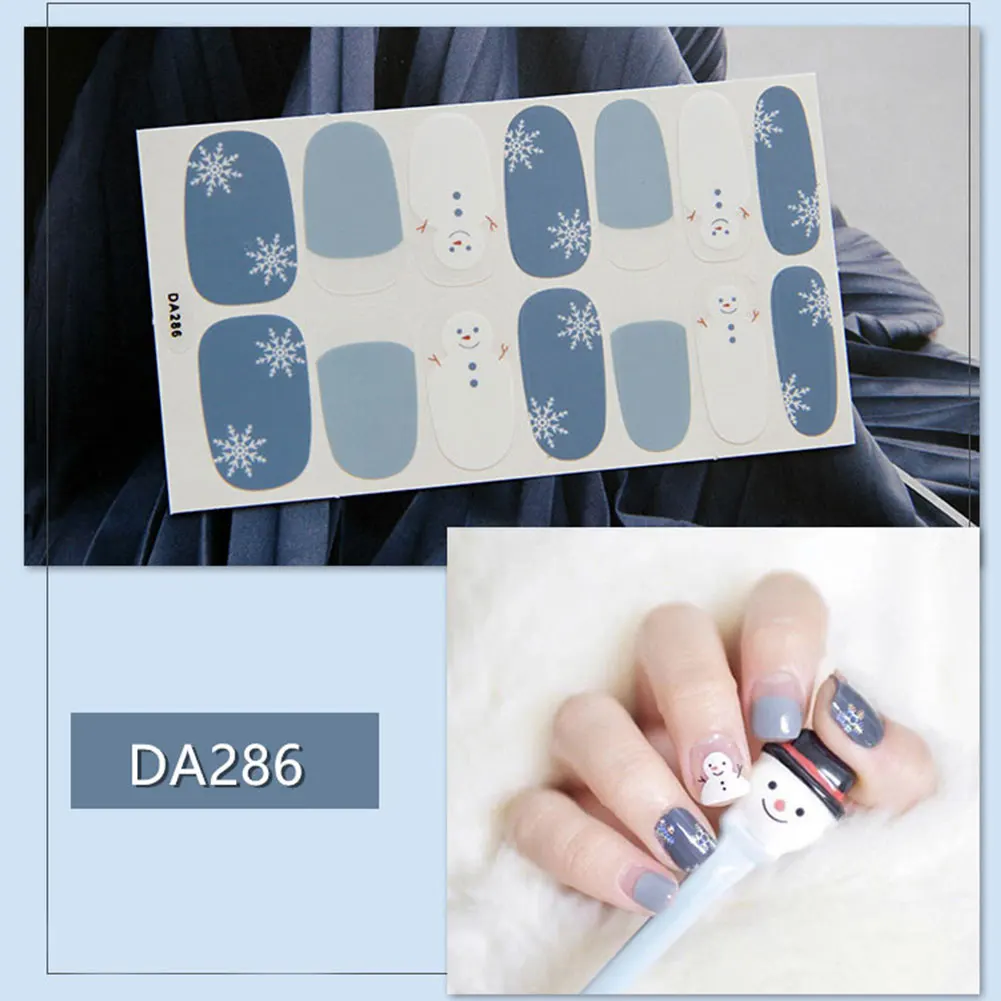 Водонепроницаемый Рождественская наклейка для Ногтей Полное покрытие