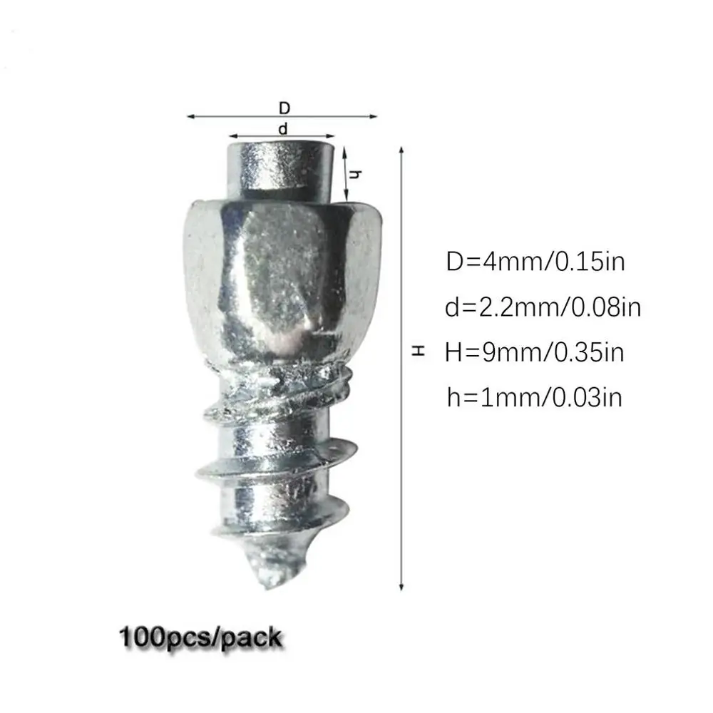 100 шт. зимние наконечники для колес шпильки автомобильных шин винты снега шипы