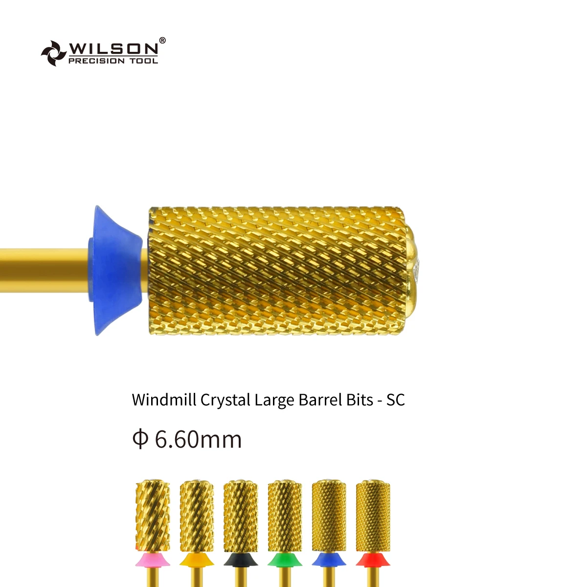 

Ветряная мельница Кристальные большие бочковые сверла-SC Оловянное покрытие Карбидное сверло для ногтей WILSON