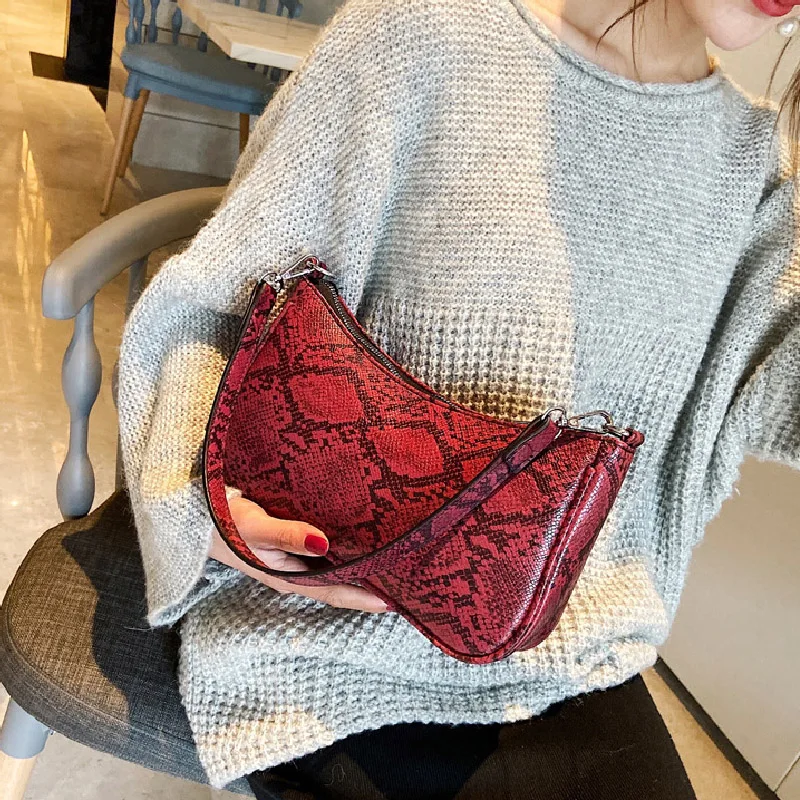 Женская модная сумка на плечо из змеиной кожи Индивидуальная сумка-тоут