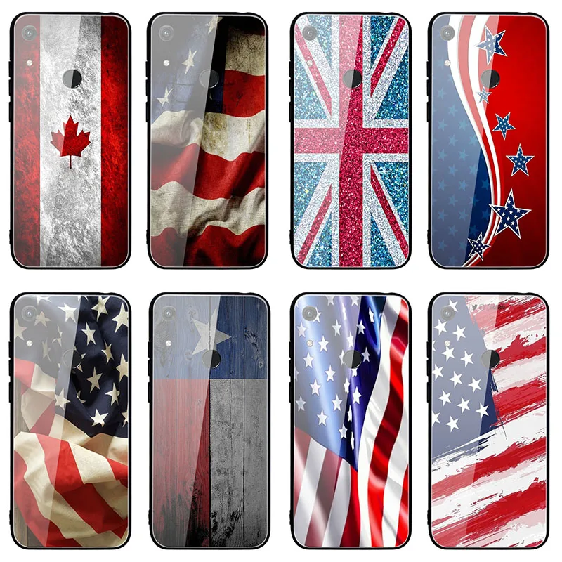 Чехлы для телефонов из закаленного стекла с национальным флагом Huawei Honor Y6 Y9 2018 2019