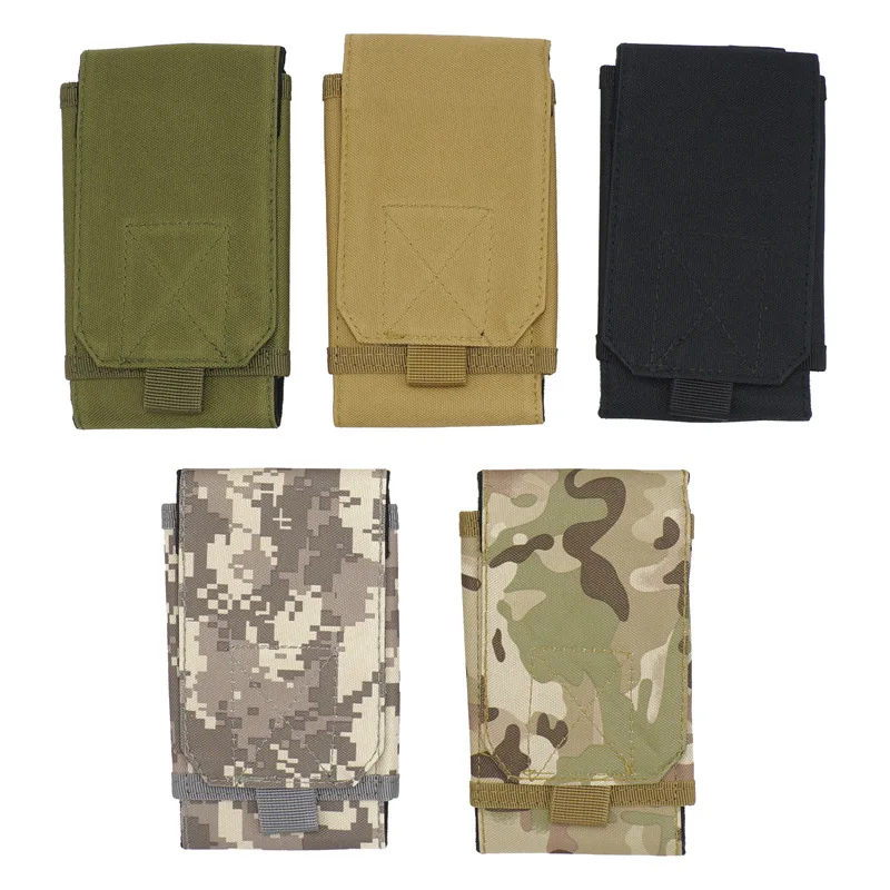 Camo Waist bag Tactical Phone Holder Sport Waist Belt Case Waterproof Nylon EDC Outdoor Camouflage Bag Hunting Bags in Backpack