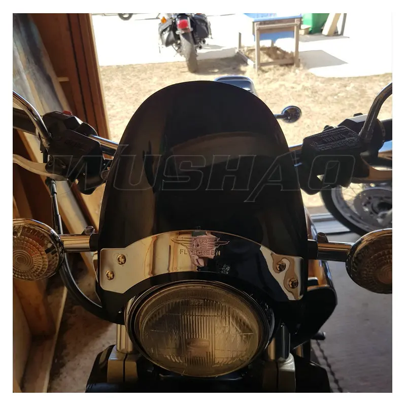 Лобовое стекло Ветер Экран Для 1986 2019 Suzuki бульвар S40 S50 S83 Savage v образной КРЕПЕЖНОЙ