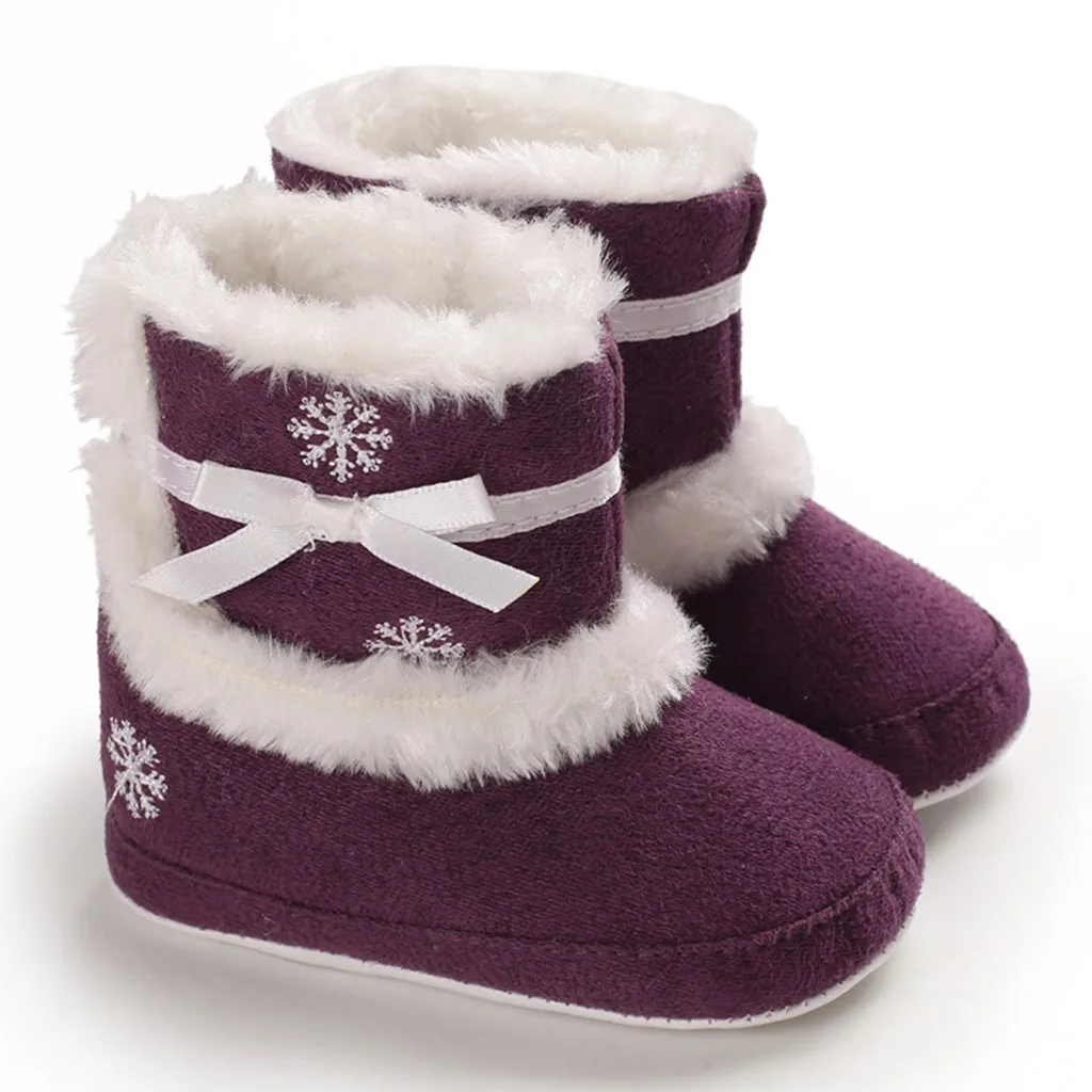 Обувь для новорожденных мальчиков и девочек обувь первых шагов Милая зимняя