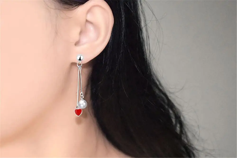 Женские серьги-подвески из серебра 925 пробы с жемчугом | Украшения и аксессуары