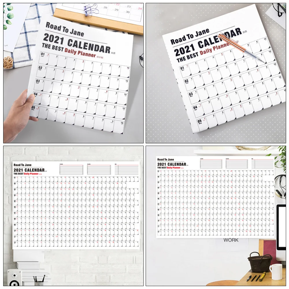 

1PC Self-Discipline 2021 Annual English Daily Planner Calendar (Random Style)