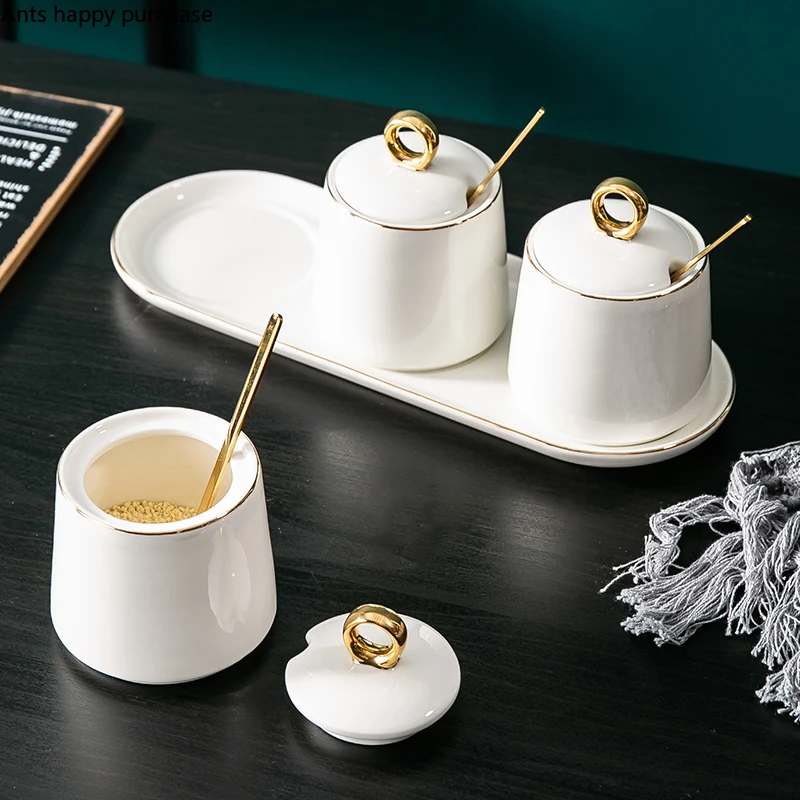 Набор банок для специй кухонные принадлежности бытовая коробка приправ и с