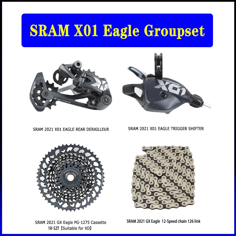 

2021 SRAM X01 GX EAGLE 12 1X12 скоростной четырехкомпонентный велосипедный рычаг переключения передач задний переключатель GX EAGLE кассета 10-52T