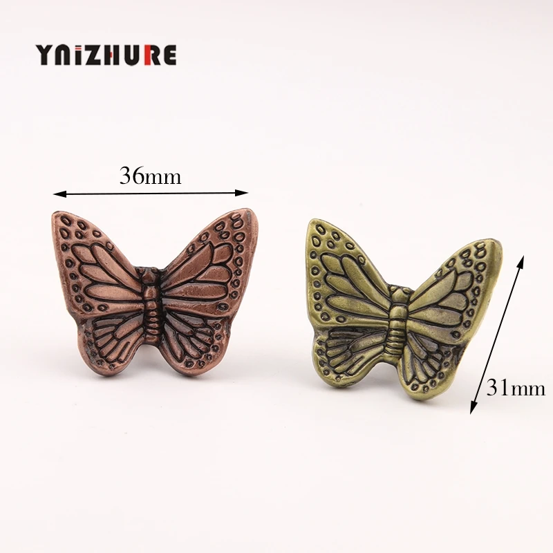 36*31 мм старинная бабочка бронзовая Мебельная ручка ручки для ящиков Кухонный