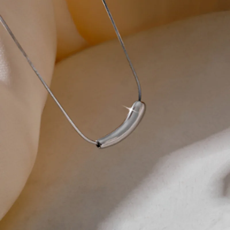 Реальные 925 стерлингового серебра в форме капли воды ожерелье ювелирных