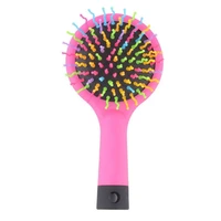 rainbow volume comb anti static magic detangler hair curl straight massage comb brush styling tools with mirror