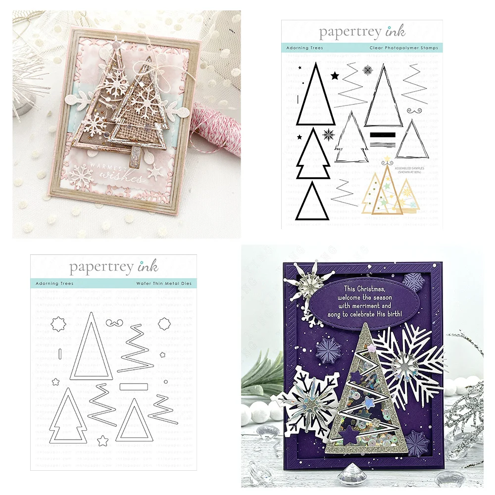 

Arrival New Embossing Template Adorning Trees Metal Cutting Dies and Stamps Diy Scrapbook Diary Gift Decoration Stencil Reusable