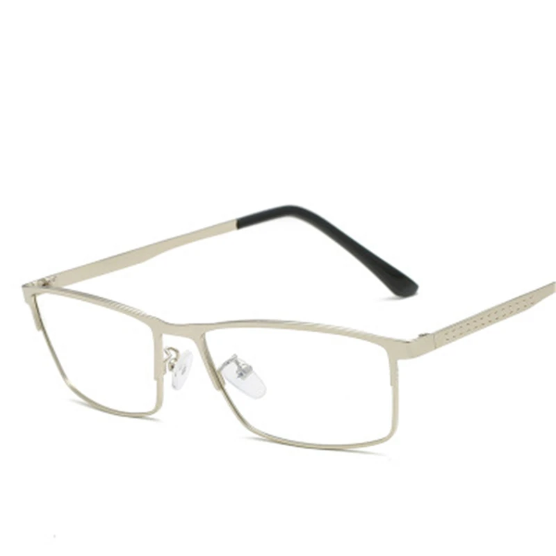 Phone Square Anti Gamma Ray Blue Light Blocking Metal Glasses Computer Men Frame